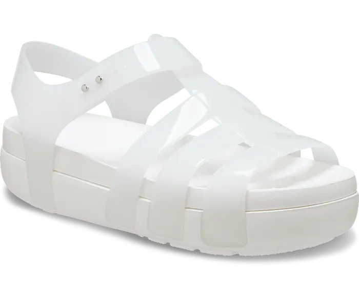 Splash Glossy Fisherman White Women Crocs Sandals