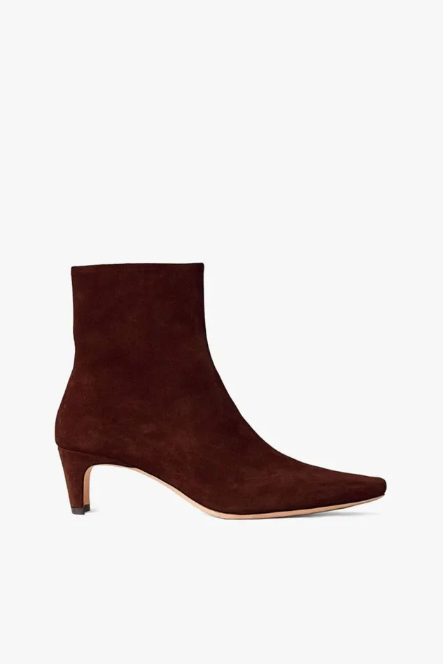 STAUD Boots WALLY ANKLE BOOT Mahogany Suede 8211 Women