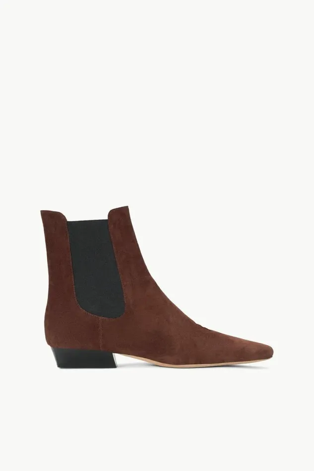 STAUD Boots WALLY CHELSEA BOOT Mahogany Suede 8211 Women