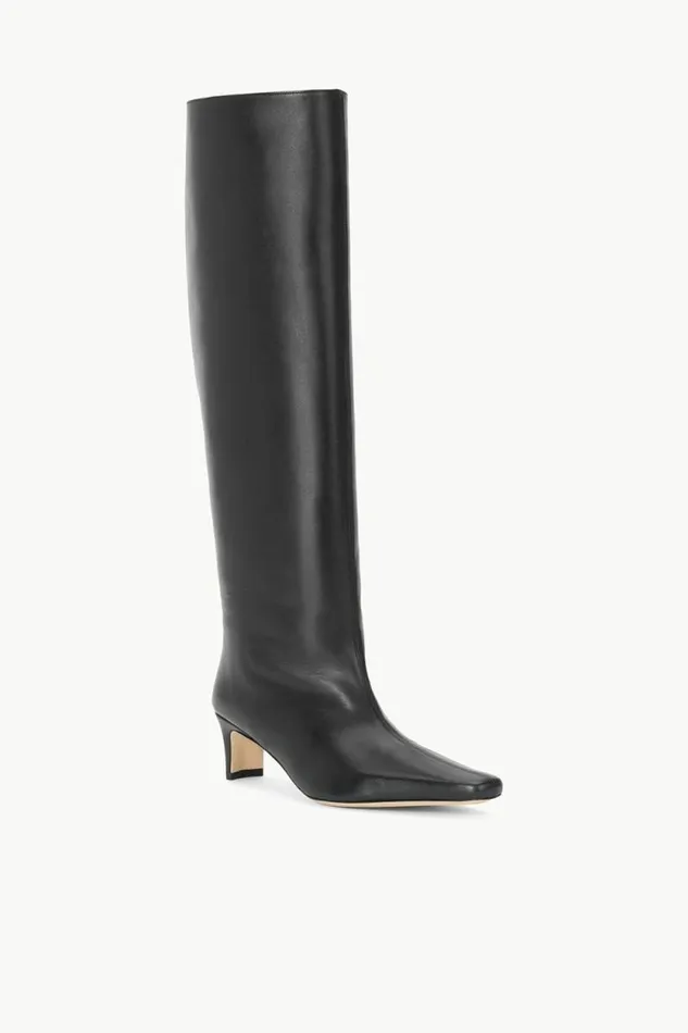 STAUD Boots WIDE SHAFT WALLY BOOT Black 8211 Women STAUD Boots WIDE SHAFT WALLY BOOT Black 8211 Women