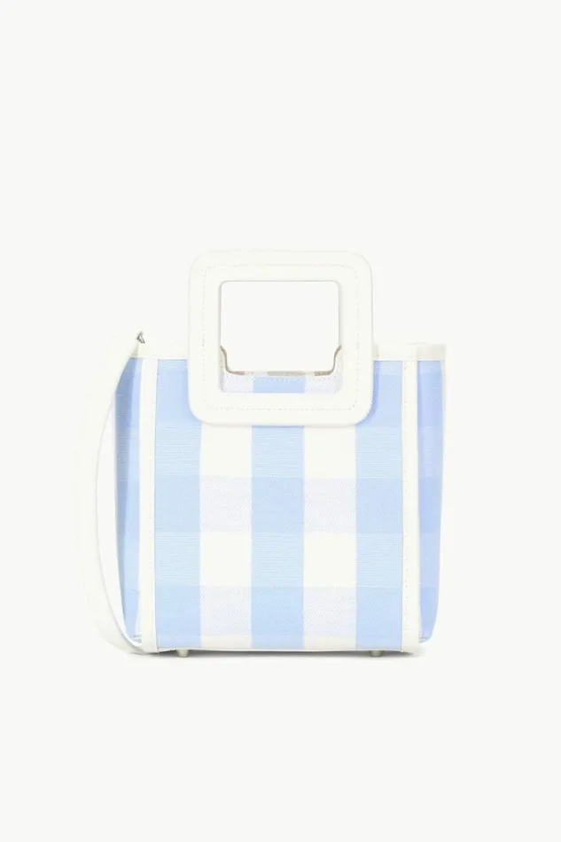 STAUD Crossbody MINI SHIRLEY BAG Sky Gingham 8211 Women