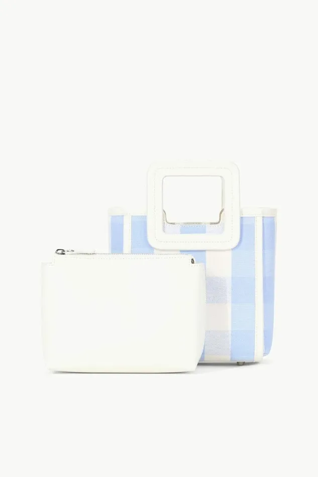 STAUD Crossbody MINI SHIRLEY BAG Sky Gingham 8211 Women STAUD Crossbody MINI SHIRLEY BAG Sky Gingham 8211 Women