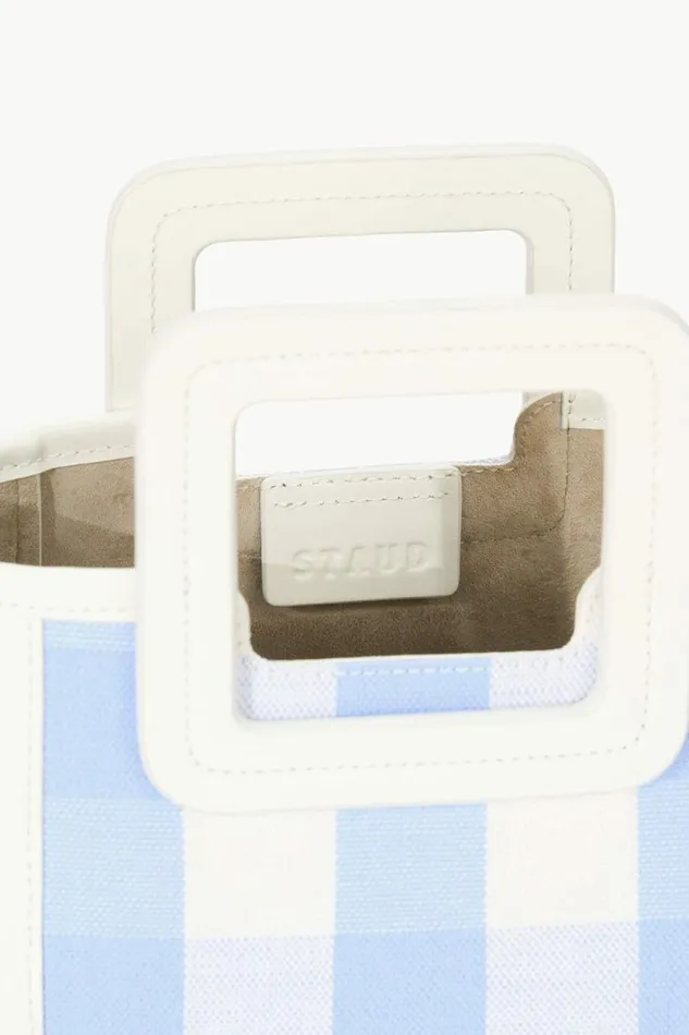 STAUD Crossbody MINI SHIRLEY BAG Sky Gingham 8211 Women STAUD Crossbody MINI SHIRLEY BAG Sky Gingham 8211 Women