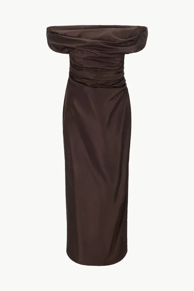 STAUD Dresses ANDREA DRESS Dark Chocolate 8211 Women