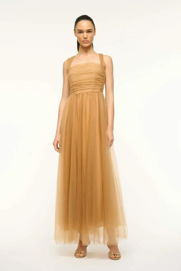 STAUD Dresses ANTONIA DRESS Camel 8211 Women