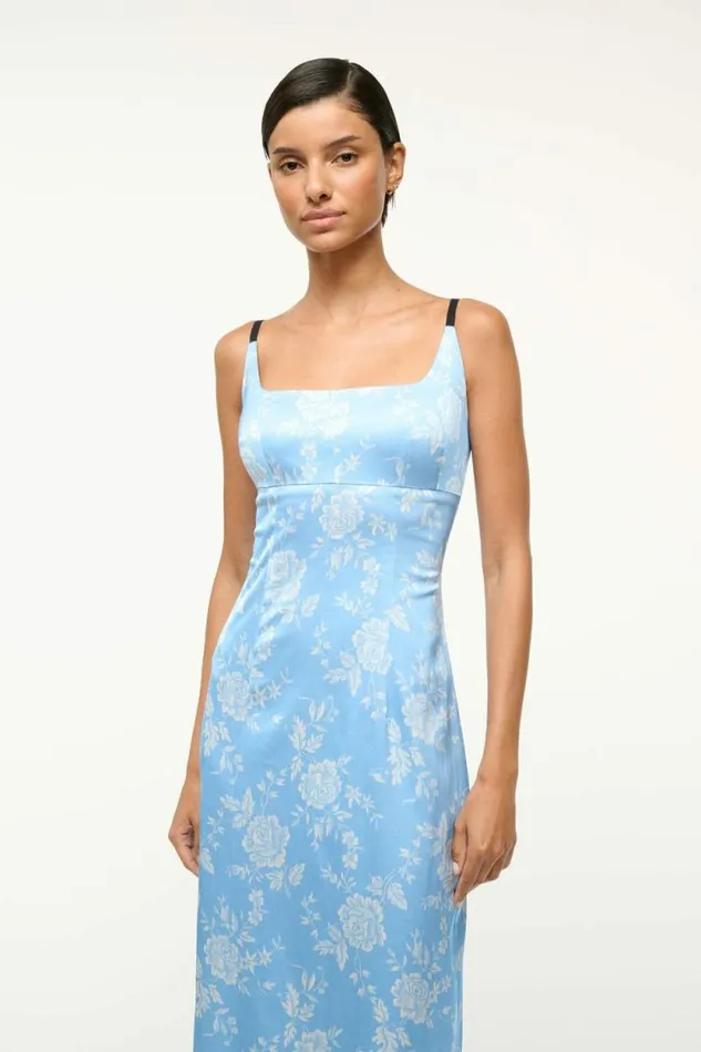 STAUD Dresses CAROL DRESS Blue Rose 8211 Women STAUD Dresses CAROL DRESS Blue Rose 8211 Women