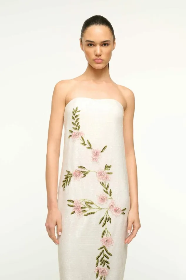 STAUD Dresses CASEY DRESS Magnolia 8211 Women STAUD Dresses CASEY DRESS Magnolia 8211 Women