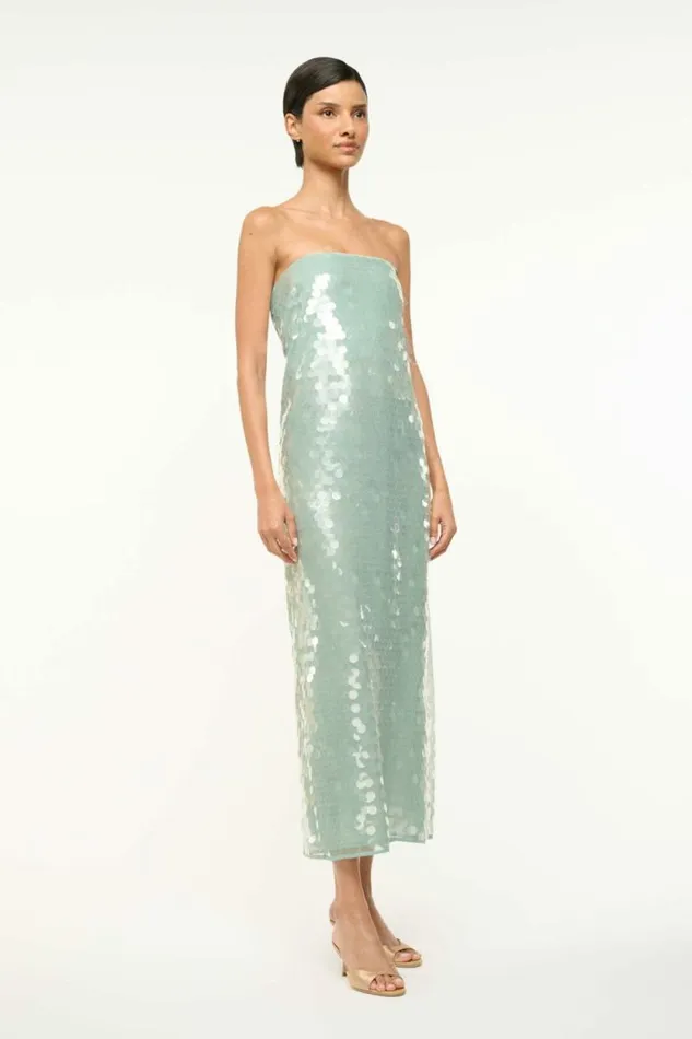 STAUD Dresses CASEY DRESS Mist 8211 Women STAUD Dresses CASEY DRESS Mist 8211 Women