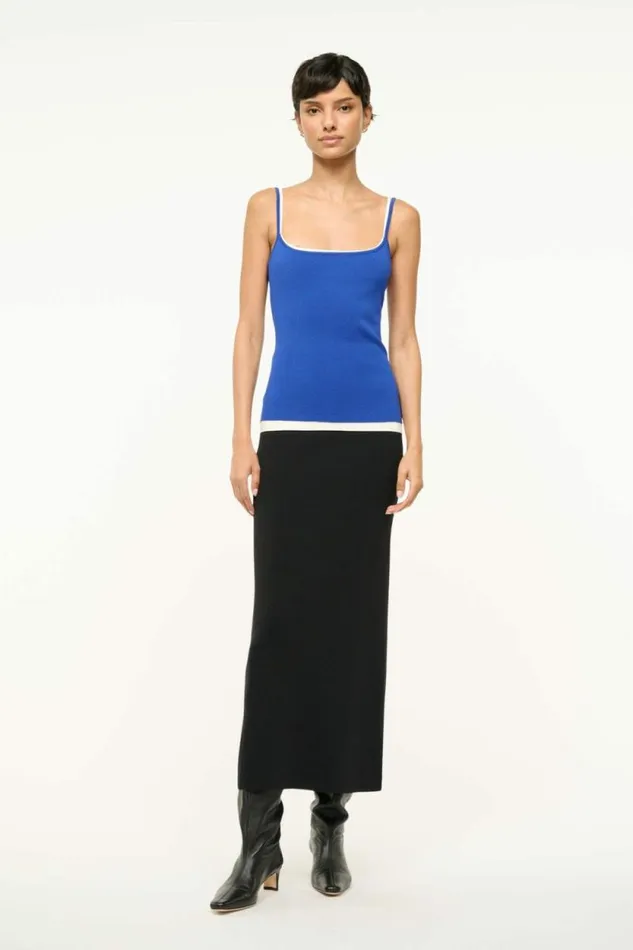STAUD Dresses IGNACIO DRESS Deep Sea Black Ivory 8211 Women STAUD Dresses IGNACIO DRESS Deep Sea Black Ivory 8211 Women