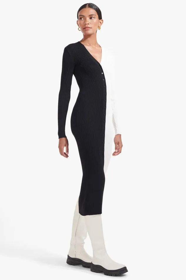 STAUD Dresses SHOKO SWEATER Black White 8211 Women STAUD Dresses SHOKO SWEATER Black White 8211 Women