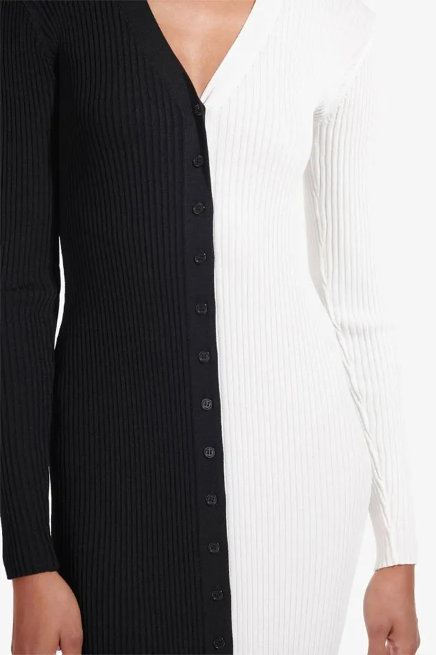 STAUD Dresses SHOKO SWEATER Black White 8211 Women STAUD Dresses SHOKO SWEATER Black White 8211 Women