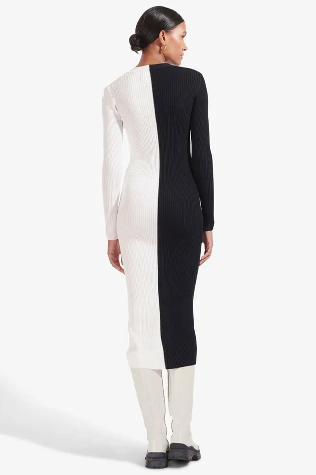 STAUD Dresses SHOKO SWEATER Black White 8211 Women STAUD Dresses SHOKO SWEATER Black White 8211 Women