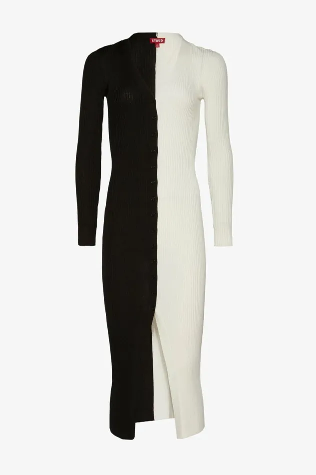 STAUD Dresses SHOKO SWEATER Black White 8211 Women STAUD Dresses SHOKO SWEATER Black White 8211 Women