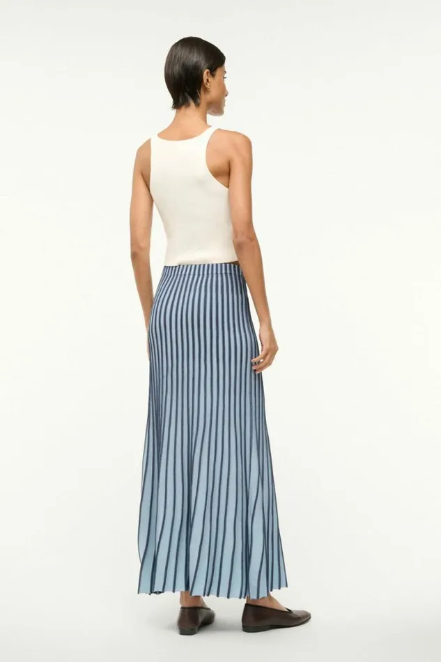 STAUD Skirts ALEIDA SKIRT Navy Clear Blue 8211 Women
