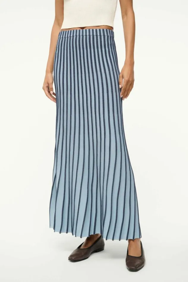 STAUD Skirts ALEIDA SKIRT Navy Clear Blue 8211 Women