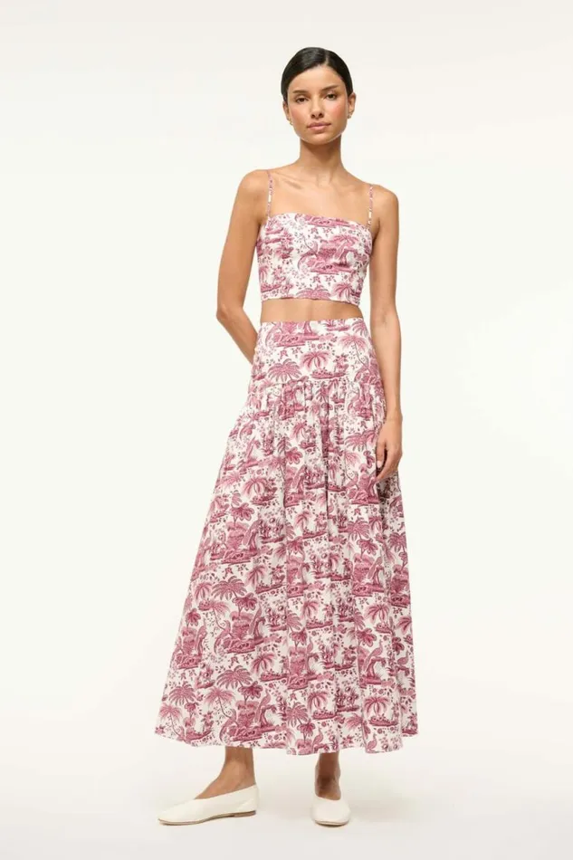 STAUD Skirts PROCIDA SKIRT Bordeaux Toile 8211 Women