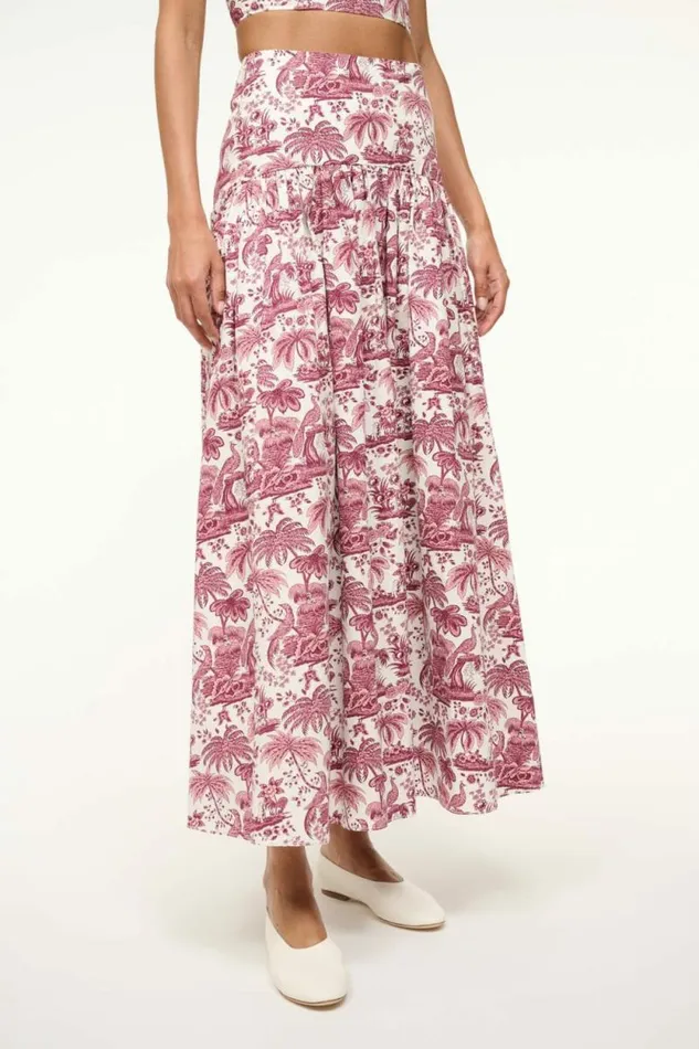 STAUD Skirts PROCIDA SKIRT Bordeaux Toile 8211 Women STAUD Skirts PROCIDA SKIRT Bordeaux Toile 8211 Women