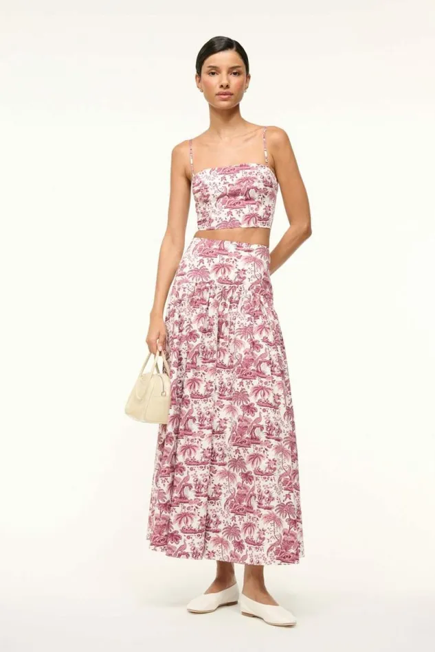 STAUD Skirts PROCIDA SKIRT Bordeaux Toile 8211 Women STAUD Skirts PROCIDA SKIRT Bordeaux Toile 8211 Women