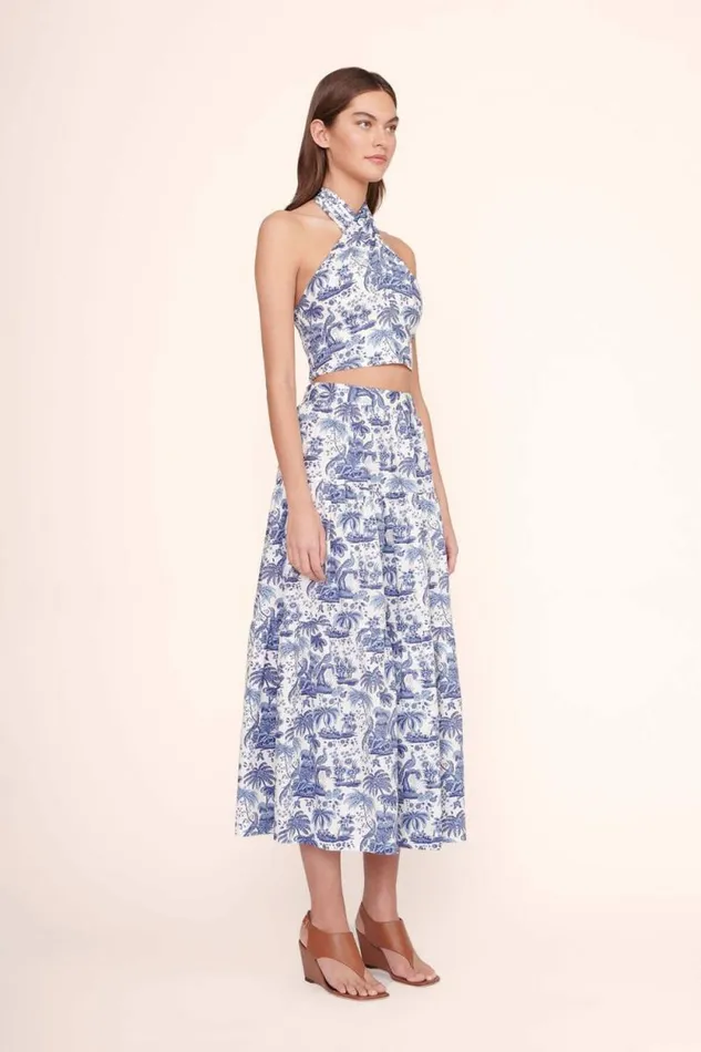STAUD Skirts SEA SKIRT Blue Toile 8211 Women STAUD Skirts SEA SKIRT Blue Toile 8211 Women