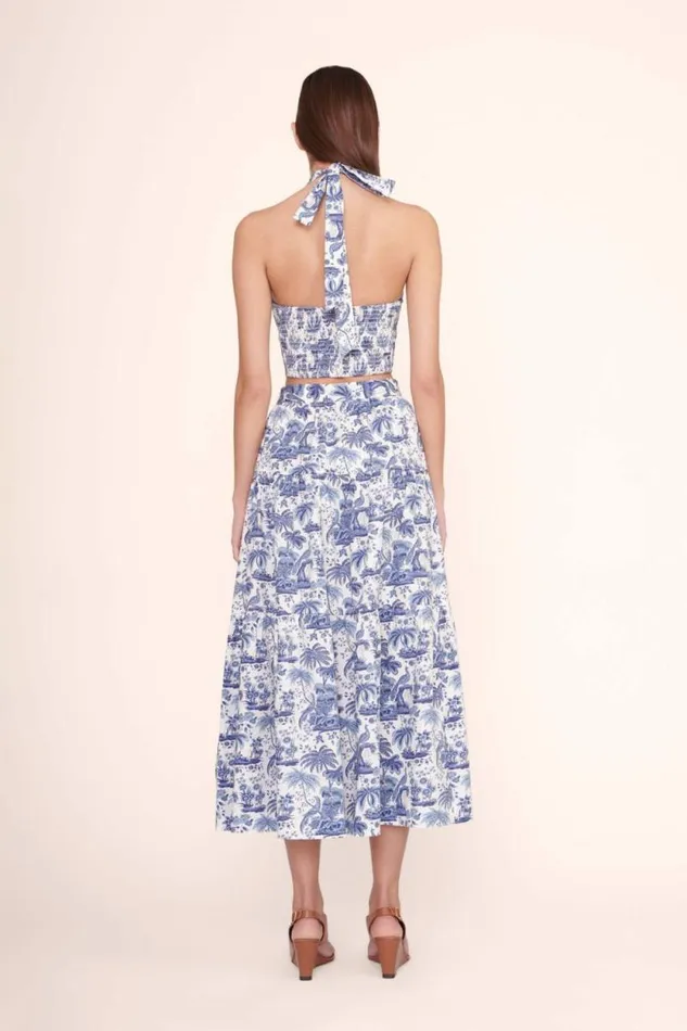 STAUD Skirts SEA SKIRT Blue Toile 8211 Women STAUD Skirts SEA SKIRT Blue Toile 8211 Women