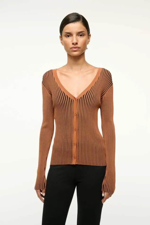 STAUD Sweaters CARGO SWEATER Black Tan 8211 Women STAUD Sweaters CARGO SWEATER Black Tan 8211 Women