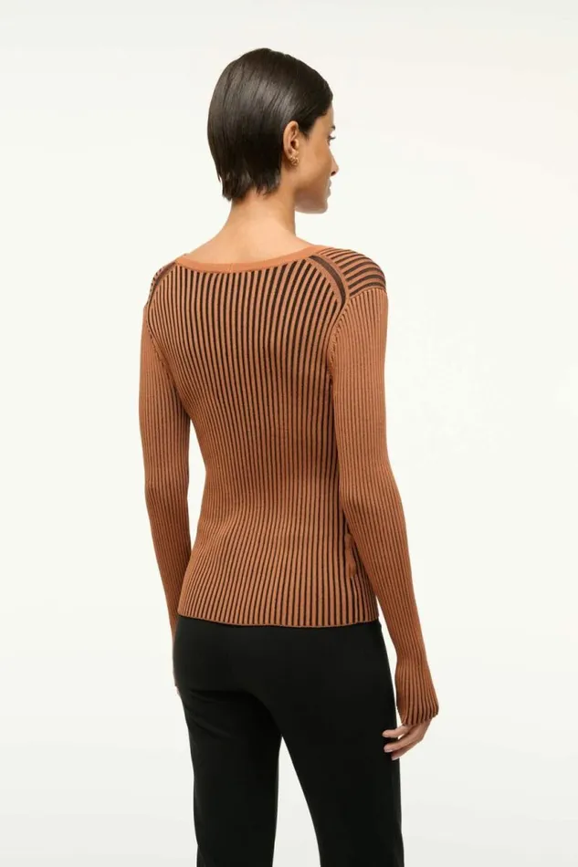 STAUD Sweaters CARGO SWEATER Black Tan 8211 Women STAUD Sweaters CARGO SWEATER Black Tan 8211 Women