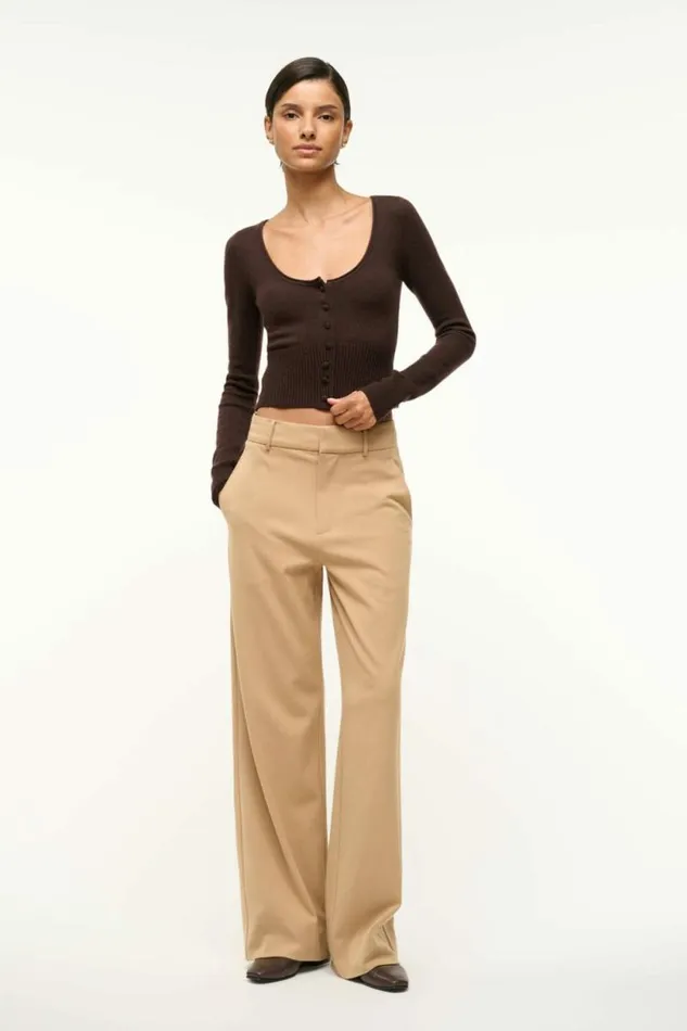 STAUD Sweaters SABRINA SWEATER Dark Chocolate 8211 Women
