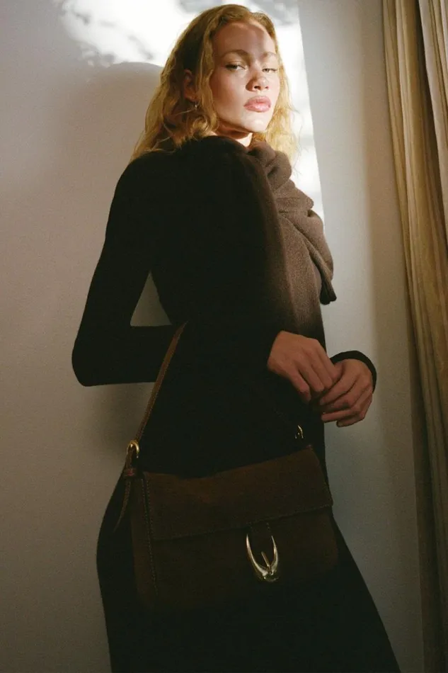STAUD Sweaters SABRINA SWEATER Dark Chocolate 8211 Women STAUD Sweaters SABRINA SWEATER Dark Chocolate 8211 Women