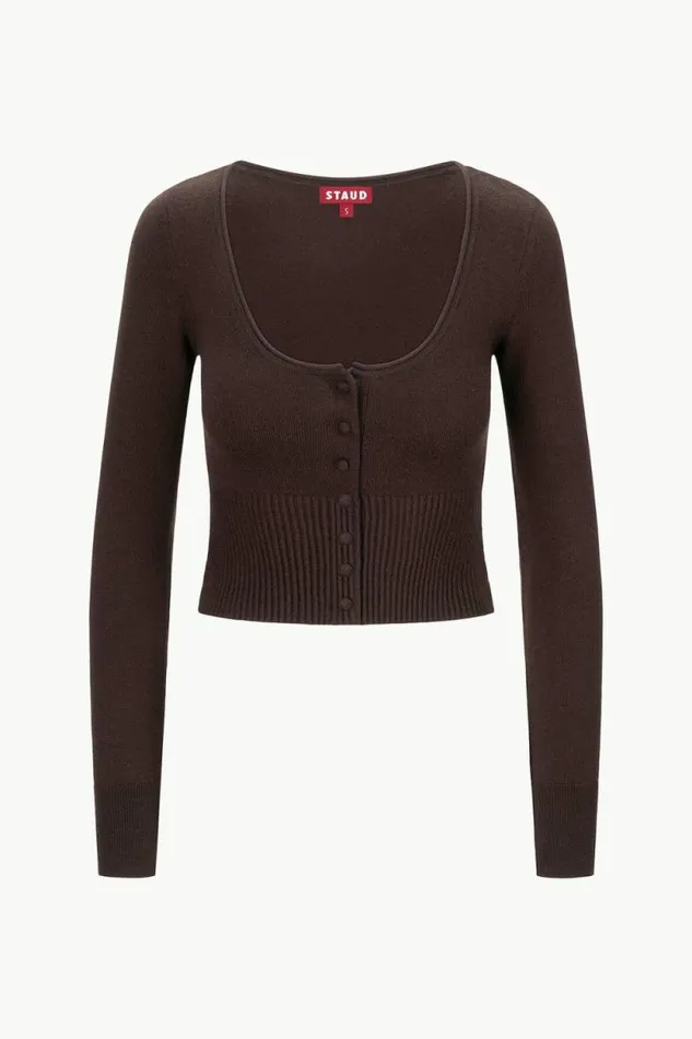 STAUD Sweaters SABRINA SWEATER Dark Chocolate 8211 Women STAUD Sweaters SABRINA SWEATER Dark Chocolate 8211 Women