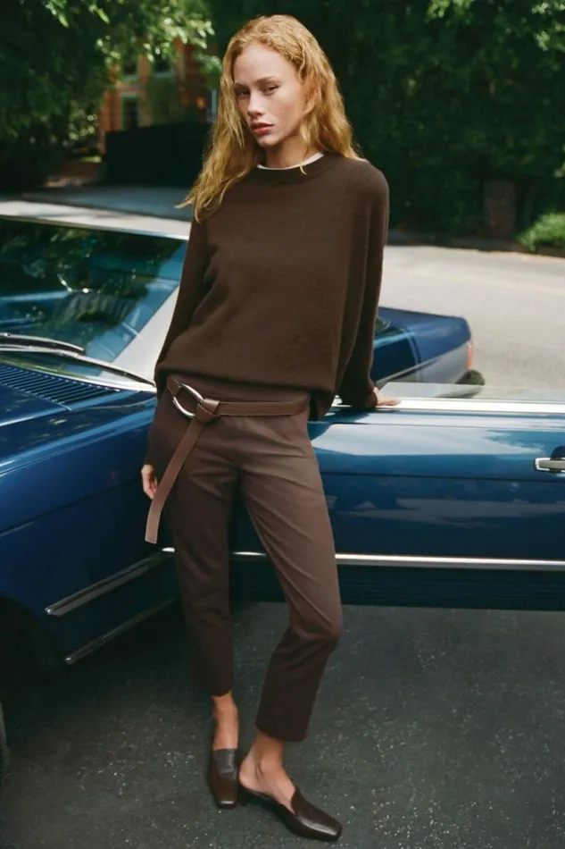 STAUD Sweaters SERRANO CASHMERE RELAXED CREW Dark Chocolate 8211 Women STAUD Sweaters SERRANO CASHMERE RELAXED CREW Dark Chocolate 8211 Women