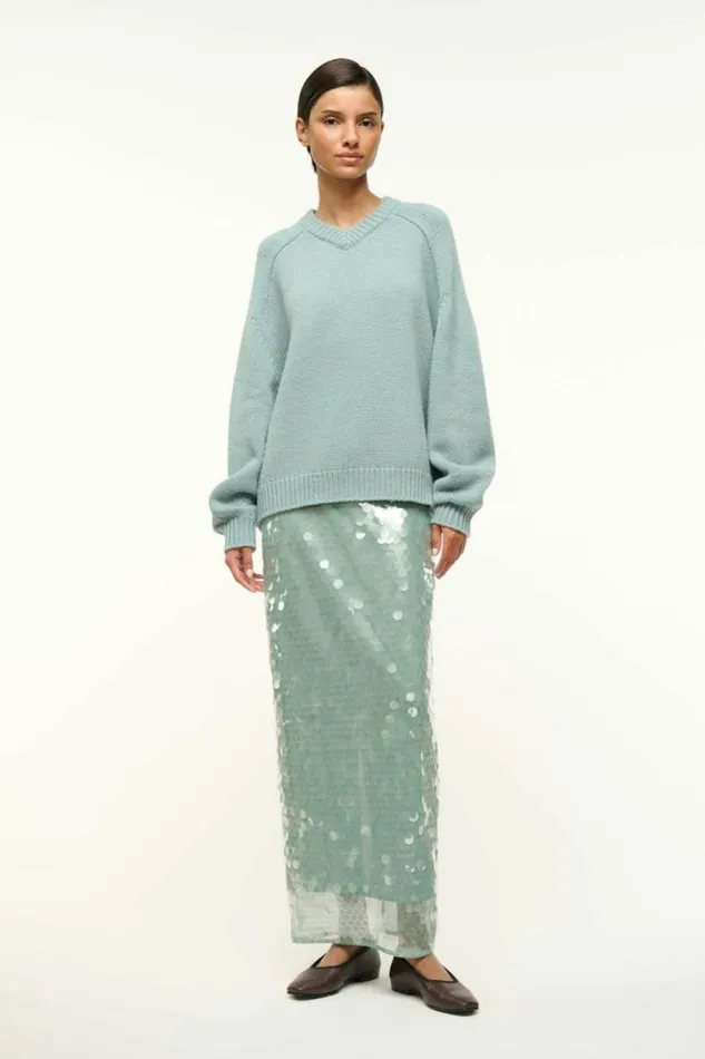 STAUD Sweaters WILSON SWEATER Mist 8211 Women STAUD Sweaters WILSON SWEATER Mist 8211 Women