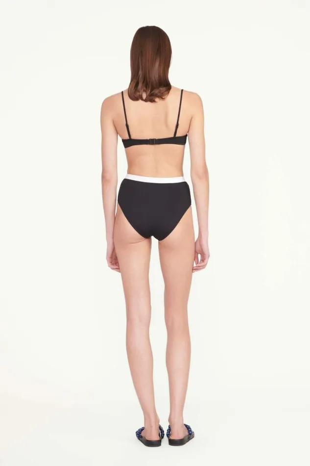 STAUD Swim DEVON HIGH RISE BIKINI BOTTOM Black White 8211 Women STAUD Swim DEVON HIGH RISE BIKINI BOTTOM Black White 8211 Women