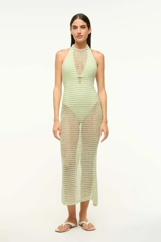 STAUD Swim JANE DRESS Pale Jade 8211 Women