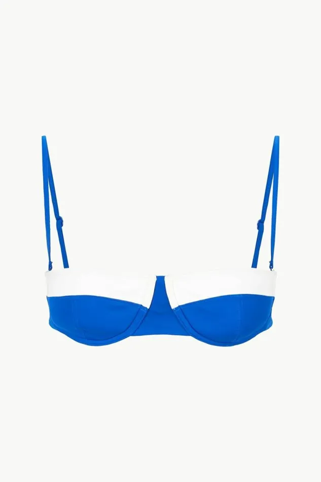 STAUD Swim JO BALCONETTE TOP Sapphire White 8211 Women STAUD Swim JO BALCONETTE TOP Sapphire White 8211 Women