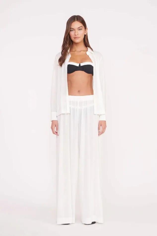 STAUD Swim MARZA COVERUP PANT White 8211 Women