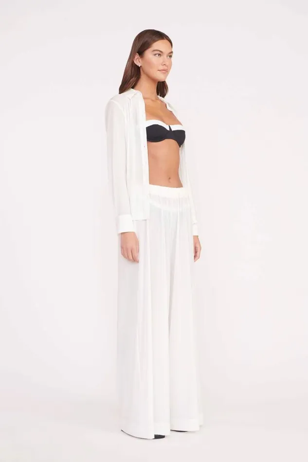 STAUD Swim MARZA COVERUP PANT White 8211 Women STAUD Swim MARZA COVERUP PANT White 8211 Women
