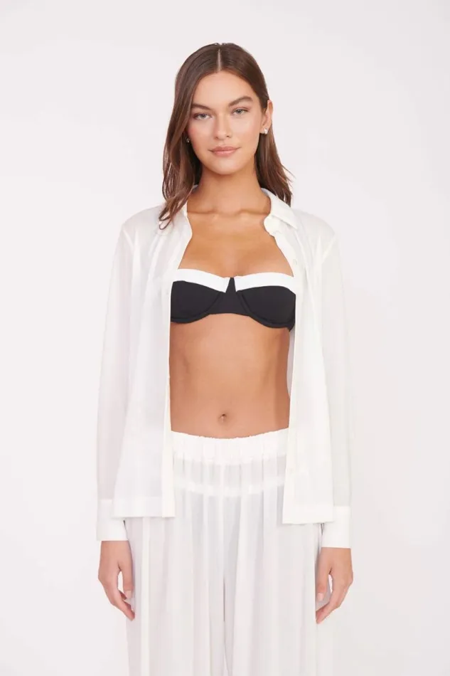 STAUD Swim MARZA COVERUP PANT White 8211 Women STAUD Swim MARZA COVERUP PANT White 8211 Women