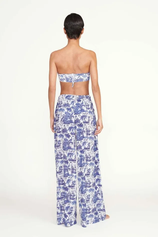 STAUD Swim MARZA PANT Blue Toile 8211 Women STAUD Swim MARZA PANT Blue Toile 8211 Women
