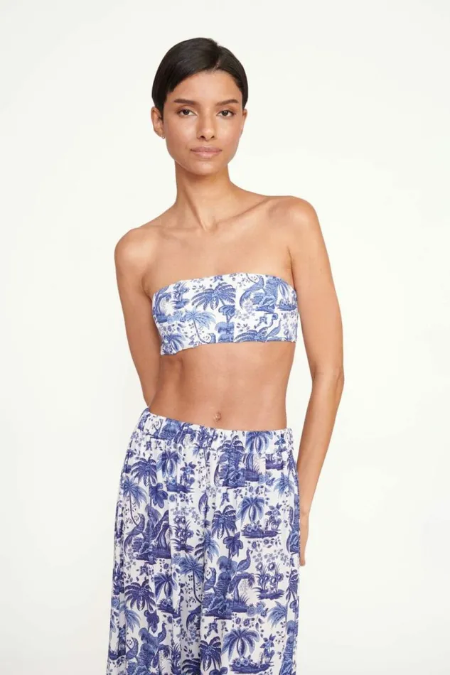 STAUD Swim MARZA PANT Blue Toile 8211 Women STAUD Swim MARZA PANT Blue Toile 8211 Women