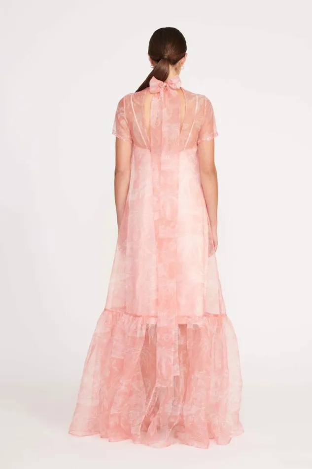 STAUD The Evening Edit CALLUNA DRESS Cherry Blossom Ivory Toile 8211 Women STAUD The Evening Edit CALLUNA DRESS Cherry Blossom Ivory Toile 8211 Women