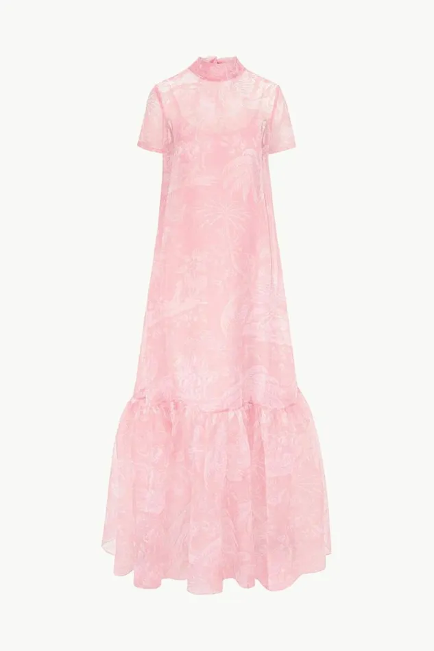 STAUD The Evening Edit CALLUNA DRESS Cherry Blossom Ivory Toile 8211 Women STAUD The Evening Edit CALLUNA DRESS Cherry Blossom Ivory Toile 8211 Women