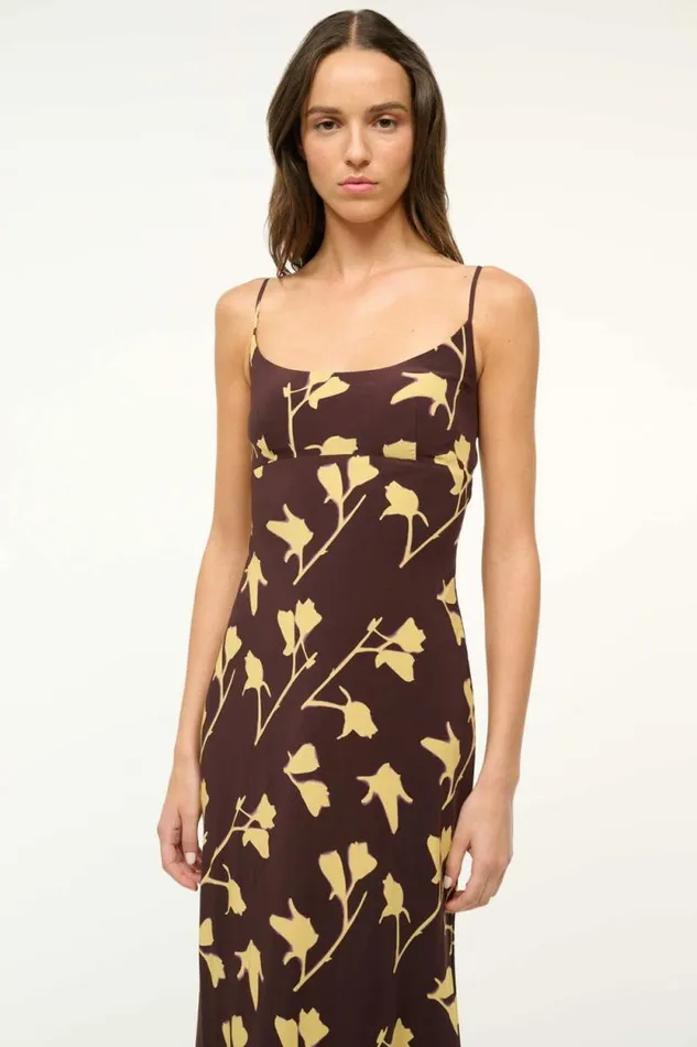STAUD The Evening Edit DINAH DRESS Earth Pressed Floral 8211 Women STAUD The Evening Edit DINAH DRESS Earth Pressed Floral 8211 Women