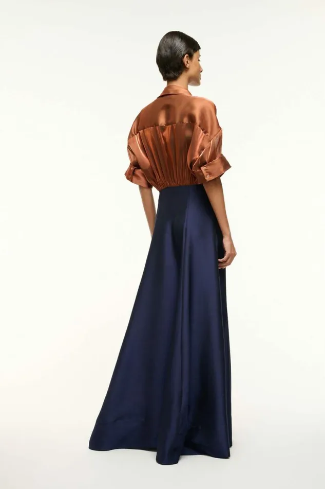 STAUD The Evening Edit SHUBERT DRESS Iridescent Cacao Midnight 8211 Women STAUD The Evening Edit SHUBERT DRESS Iridescent Cacao Midnight 8211 Women