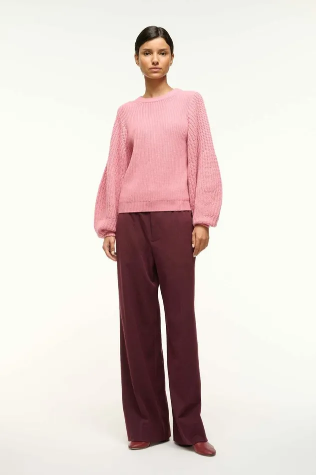STAUD The Knit Shop AURA SWEATER Damask Pink 8211 Women