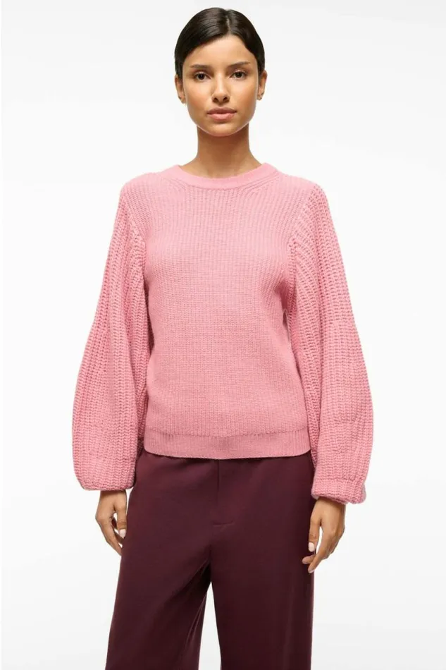 STAUD The Knit Shop AURA SWEATER Damask Pink 8211 Women STAUD The Knit Shop AURA SWEATER Damask Pink 8211 Women