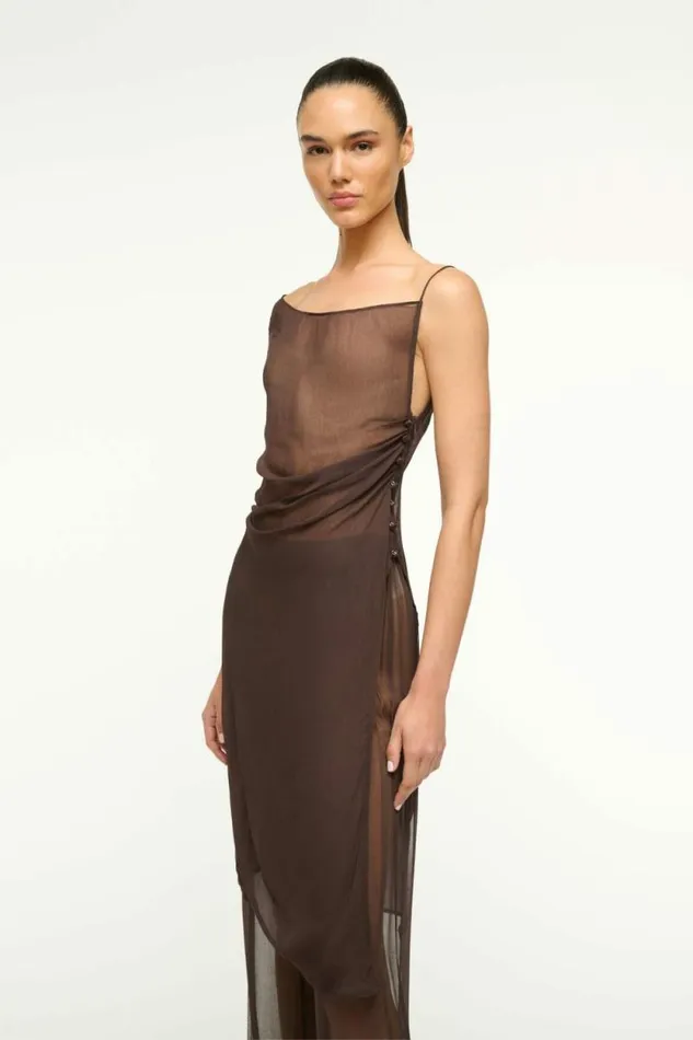 STAUD Tops ASTAIRE TOP Dark Chocolate 8211 Women STAUD Tops ASTAIRE TOP Dark Chocolate 8211 Women