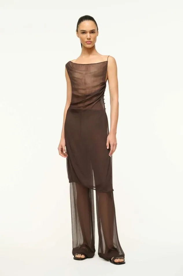 STAUD Tops ASTAIRE TOP Dark Chocolate 8211 Women STAUD Tops ASTAIRE TOP Dark Chocolate 8211 Women