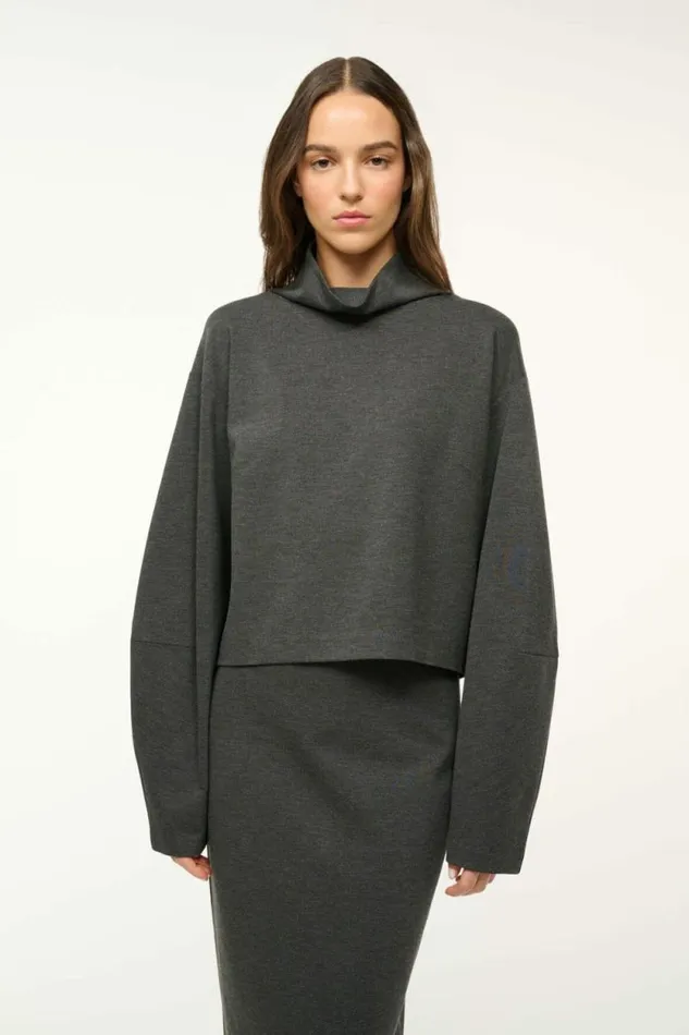 STAUD Tops BINOCHE TOP Heather Grey 8211 Women