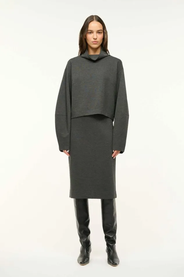 STAUD Tops BINOCHE TOP Heather Grey 8211 Women STAUD Tops BINOCHE TOP Heather Grey 8211 Women