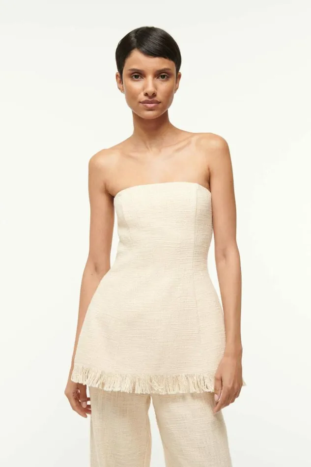 STAUD Tops SILVIA TOP Ivory 8211 Women